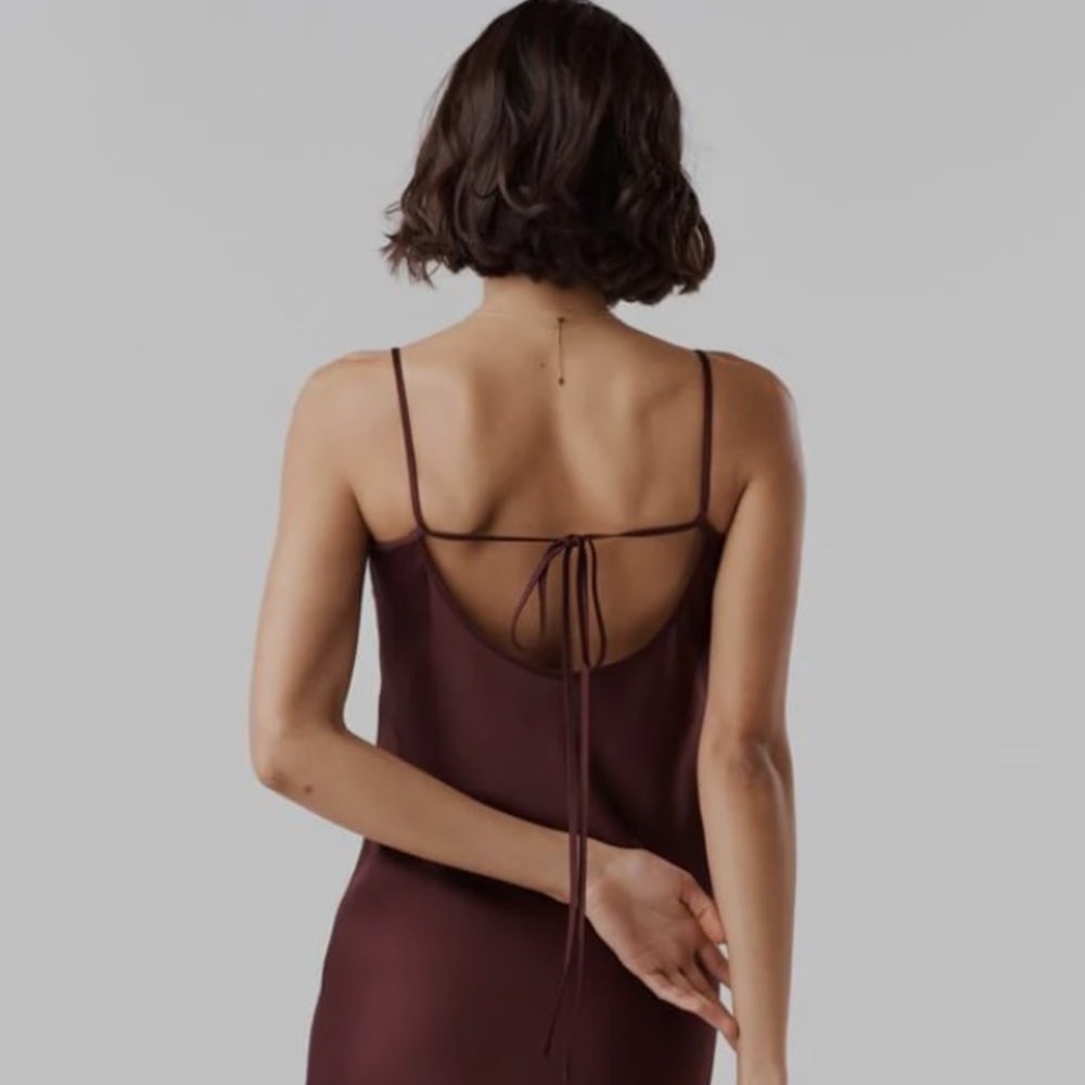 VETTA | The Satin Slip Dress in Wine